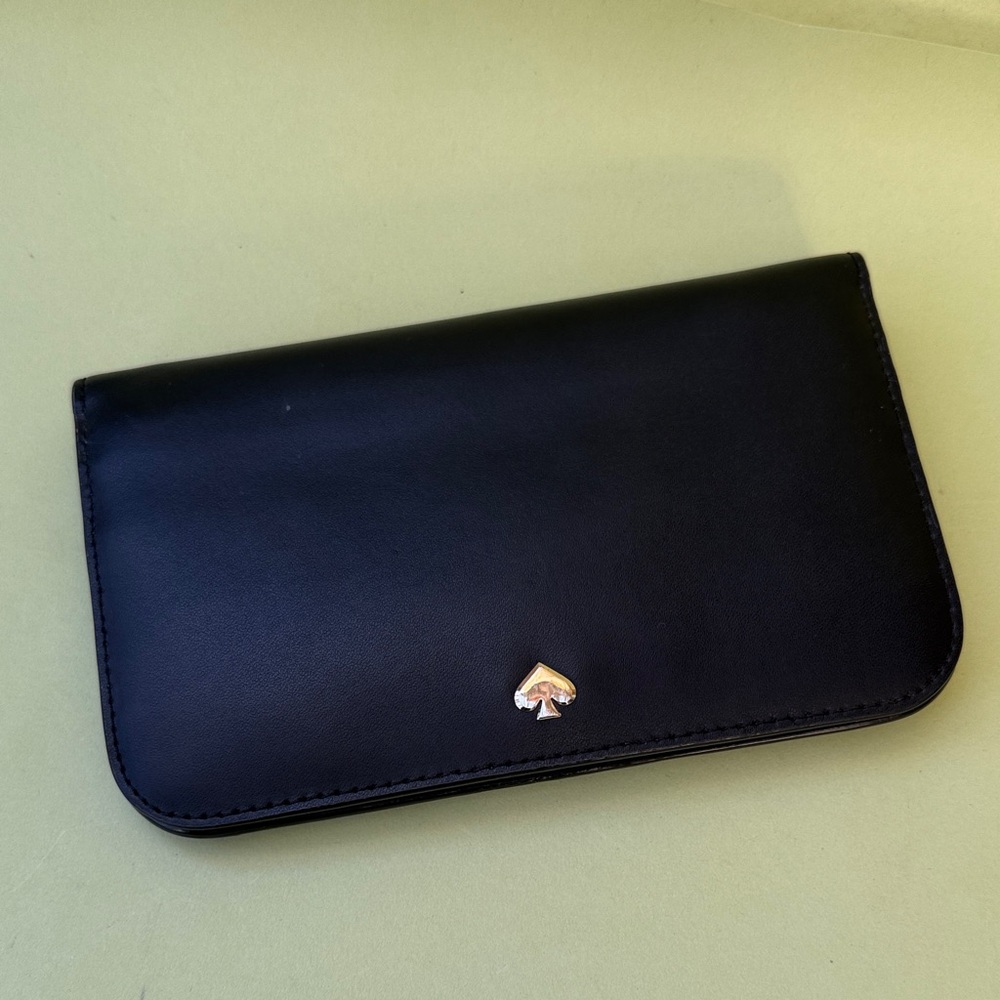 Vintage Kate Spade Black Leather Clutch/Wallet